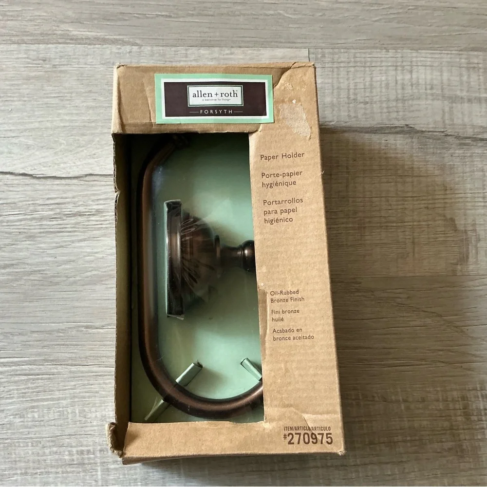 Allen + Roth Forsyth Toilet Paper Holder Oil Rubbed Bronze New Sealed